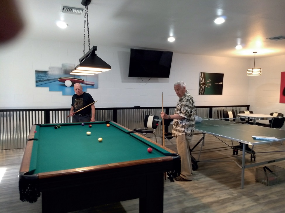 Recreation Room with Pool & Ping Pong Table, Dartboard & TV