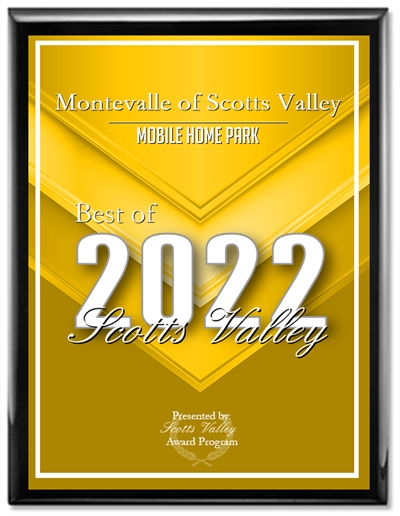 2022 Best of Scotts Valley ~ MOBILE HOME PARK Award